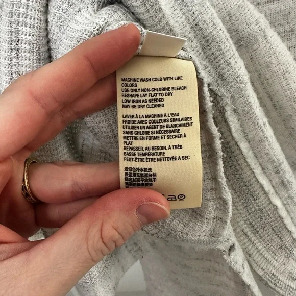 Anthropologie Maeve Light Gray Cowl Neck Sweater - Picture 6 of 7